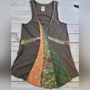 ANTHROPOLOGIE Boho Multi Color Tank S